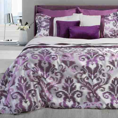 Set cuvertura si fata de perna Betty Cream / Purple