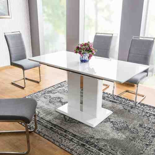 Set masa din MDF Dallas + 4 scaune tapitate H-441 Grey