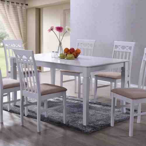 Set masa din MDF si furnir + 6 scaune Colette