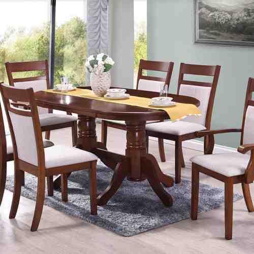 Set masa din MDF si furnir + 6 scaune Damia
