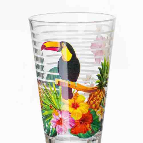 Set pahare Long Drink Jungle, Toucan, 310 ml, 6 piese