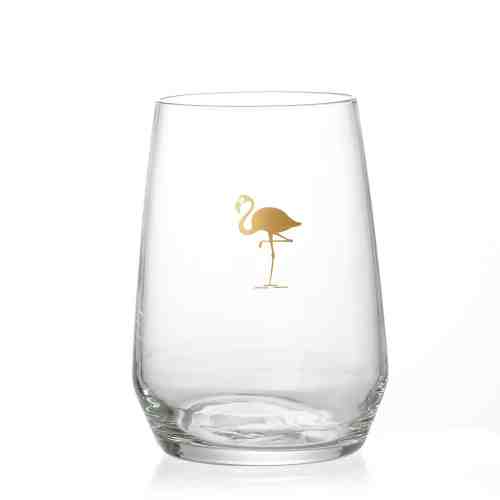 Set pahare Long Drink Miami Flamingo, Flirt, 450 ml, 6 piese