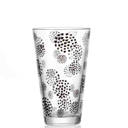 Set pahare Long Drink Takeo, Circles, 330 ml, 6 piese