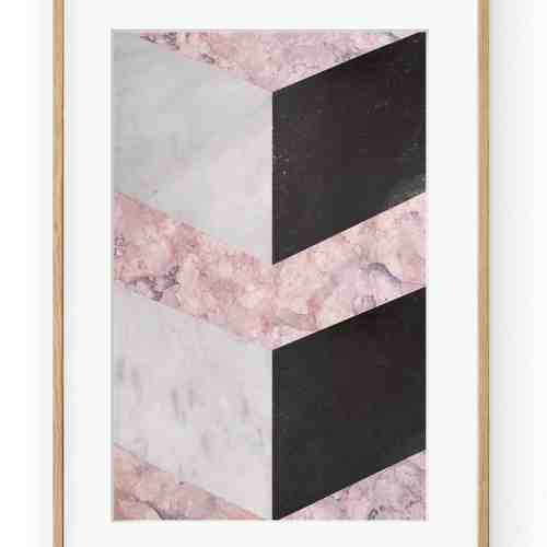 Tablou Geometric Marble Oak