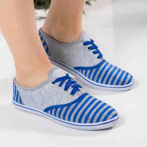 Tenisi Jackson albastri cu gri casual