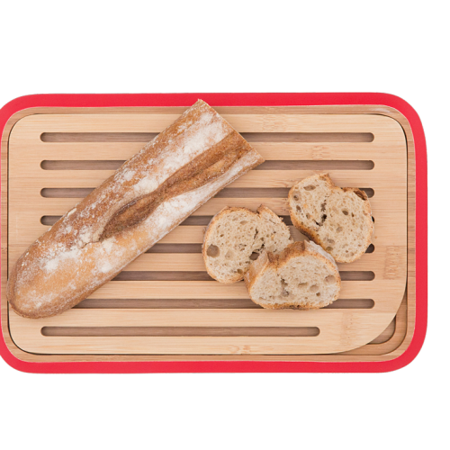 Tocator pentru paine, Bambus, Red, 28 x 18 cm