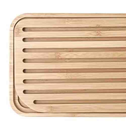 Tocator pentru paine cu cleste, Bambus, Natural, 26 x 20 cm