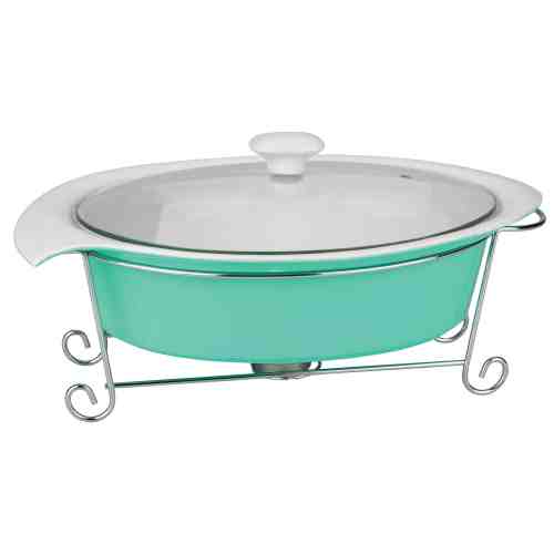 Vas cald din portelan cu capac, 37 cm, Turquoise