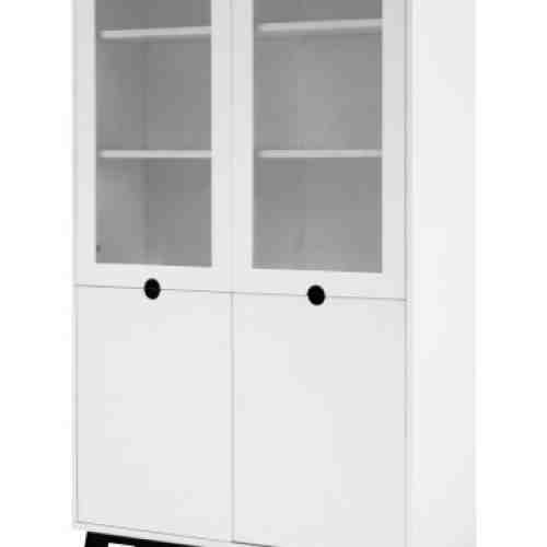 Vitrina din MDF Century White / Black