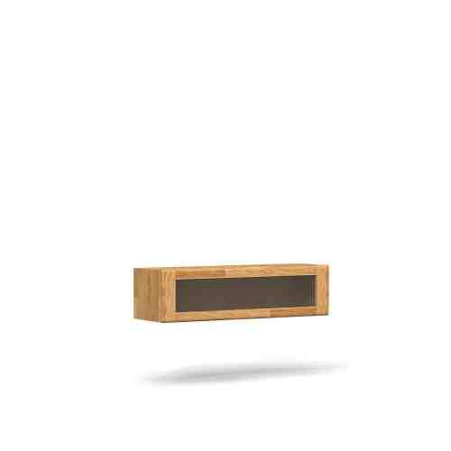 Vitrina suspendata din lemn masiv de stejar natural Seti, L120xl35xh32 cm