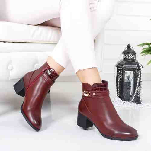 Botine Senait visinii cu toc gros