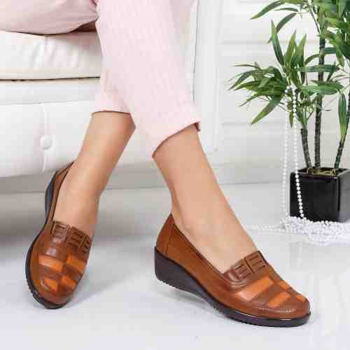 Pantofi Camibo camel cu platforma