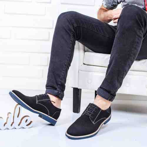 Pantofi Liden negri casual