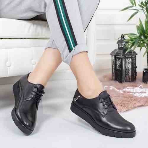 Pantofi Piele Namila negri casual