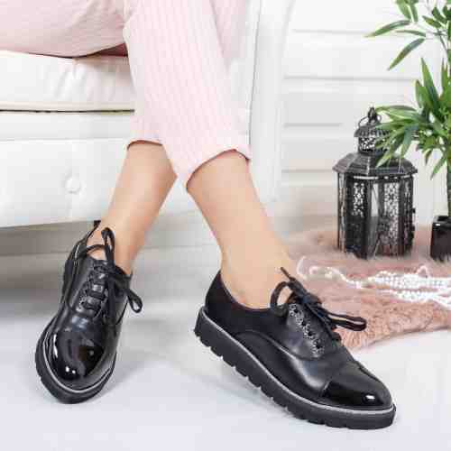 Pantofi Riconii negri casual