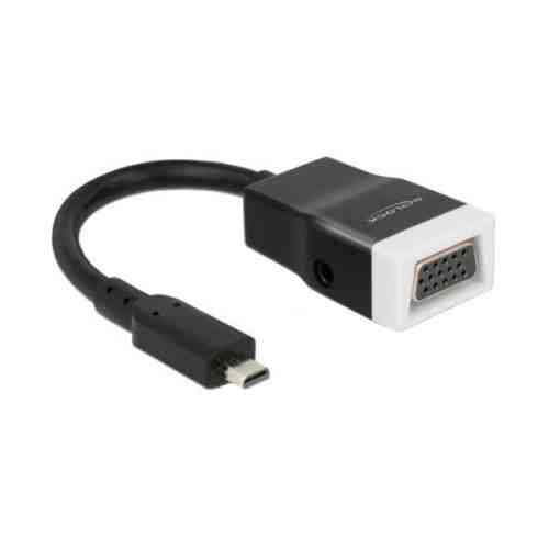 Adaptor HDMI Micro la VGA cu Audio DELOCK 65589 15 cm Alb Negru