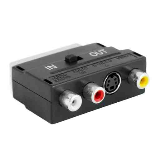 Adaptor Scart la RCA/S-Video iggual PSICCV-4415 Negru