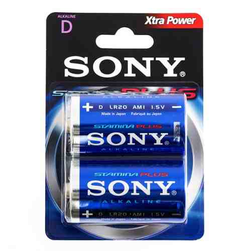 Baterii Alcaline Stamina Plus Sony D LR20 1,5V AM1 (pachet de 2)