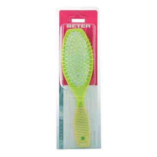Beter - HAIR BRUSH oval cushion nylon bristles 21 cm yellow 1 pz
