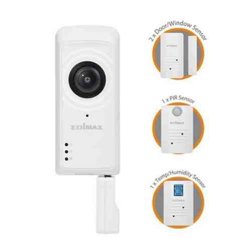 Cameră IP + Senzori Edimax IC-5170SC (H/V/D): 180° / 142° / 206° Zoom 4x Wifi
