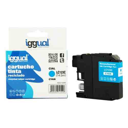 Cartuș de Cerneală Reciclată iggual Brother IGG313046 Cyan