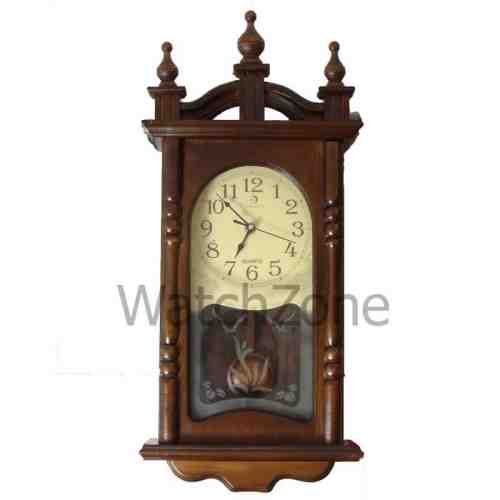 Ceas perete cu pendula din lemn Circle Moon TX-1307