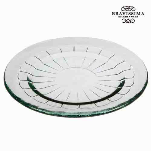 Farfurie pentru Desert din Sticlă Reciclată Transparent - Pure Crystal Kitchen Colectare by Bravissima Kitchen