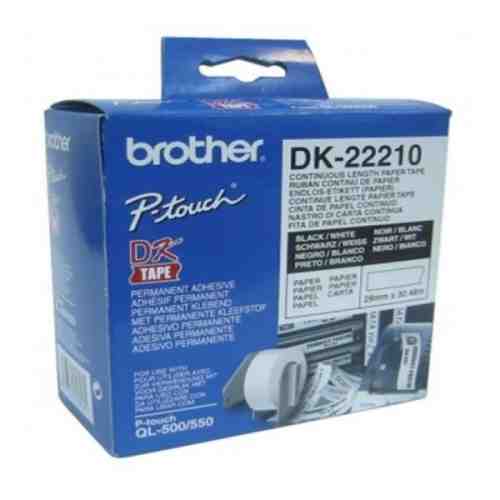 Hârtie Continuă pentru Imprimante Brother DK22210 29 x 30,48 mm Alb