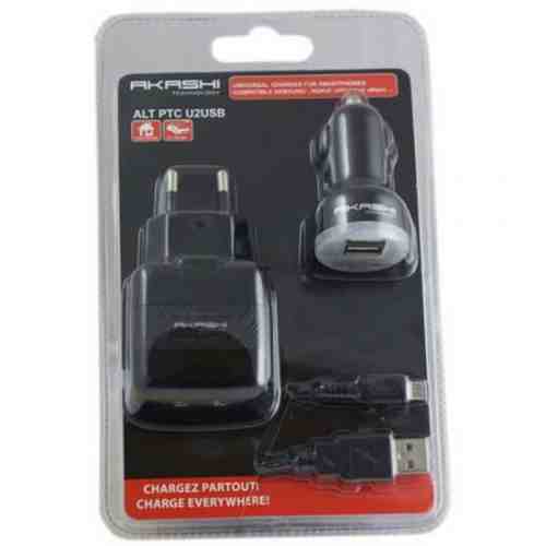 Încărcător Universal 3 în 1 Akashi ALPTCU2USB USB x 3