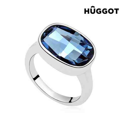 Inel Placat cu Rodiu I´m Blue Hûggot Creat cu Cristale Swarovski® 18,1 mm