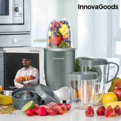 Mixer cu Pahar cu Carte de Bucate Nutri·One Touch InnovaGoods 600W Gri