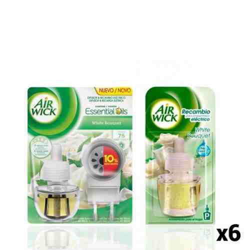 Pachet Odorizant Electric + 6 Rezerve Air Wick White Bouquet