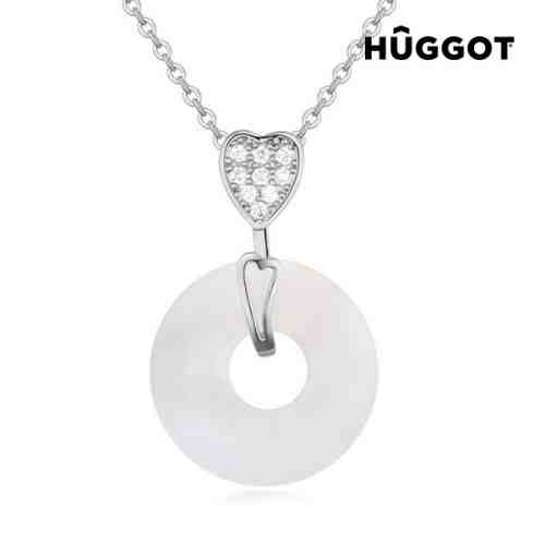 Pandantiv Placat cu Rodiu cu Zirconii Love´s Hanger Hûggot (45 cm)