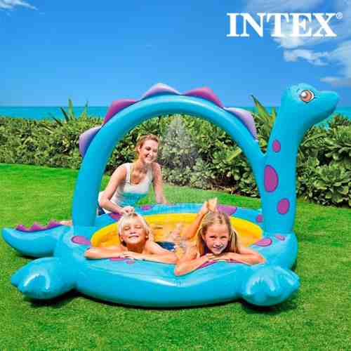 Piscină Gonflabilă cu Duș Dinozaur Intex