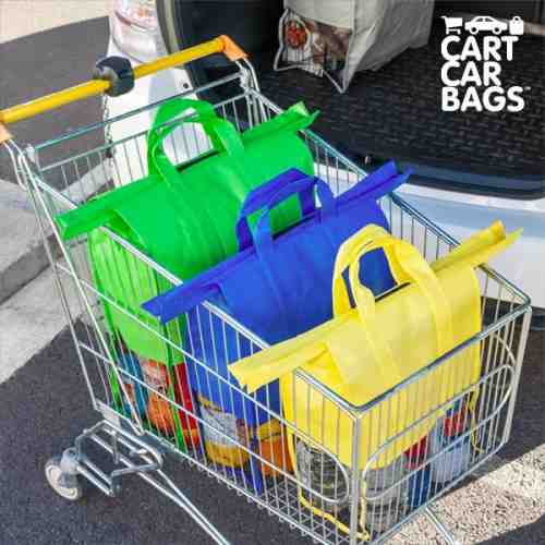 Pungi Organizatoare pentru Cumpărături și Portbagaj Cart Car Bags (set de 4)