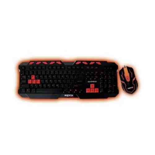 Tastatură și Mouse Gaming approx! APPCOMBOO1 QWERTY USB Retroiluminat Negru Roșu