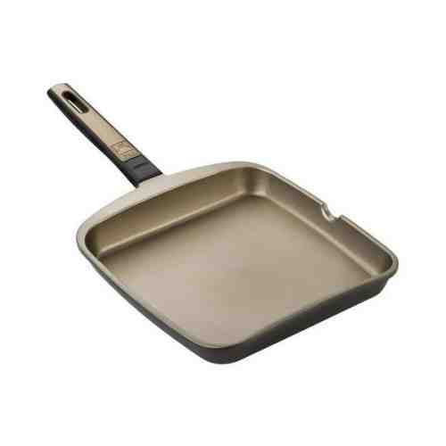 Tigaie Grill cu Suprafață Netedă BRA A121410 22 cm Grill Maro