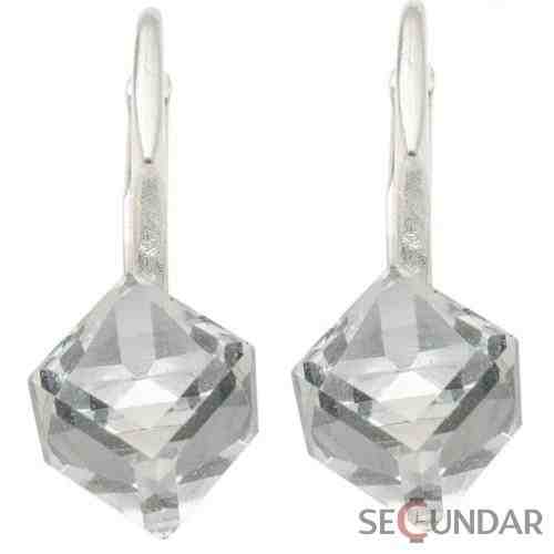 Cercei Argint 925 cu SWAROVSKI ELEMENTS Cubic 6 mm Comet Argent Light