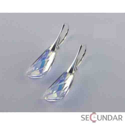 Cercei Argint 925 cu SWAROVSKI ELEMENTS Wing 23 mm Aurore Boreale