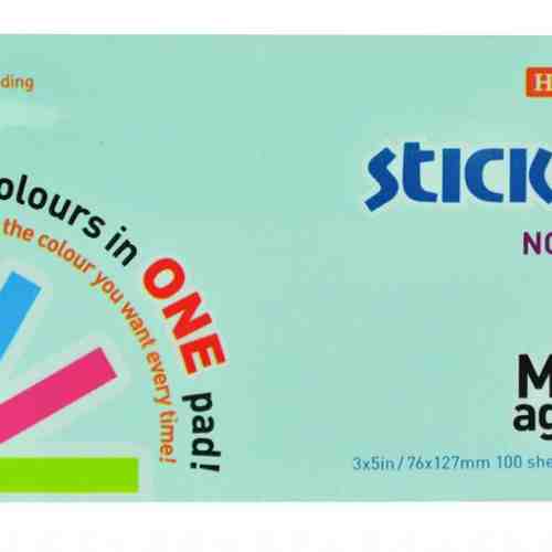 Magic notes autoadeziv 76 x 127 mm, 100 file, Stickn Magic Notes - 4 culori pastel"
