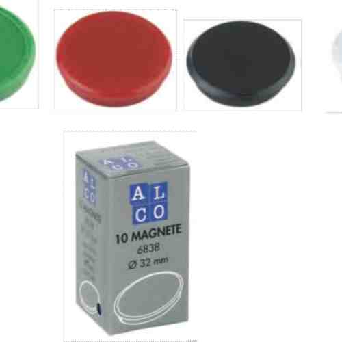 Magneti 32mm, 10/cutie, ALCO - verde