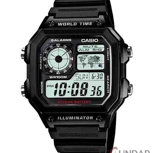 Ceas Casio AE-1200WH-1AVDF Black Analog Digital Multi-Function Barbatesc