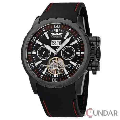 Ceas Perigaum P-1108-IB-S-PU Automatik Black Barbatesc