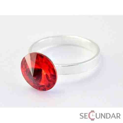 Inel Argint 925 cu SWAROVSKI ELEMENTS Rivoli 10.5 mm Lt. Siam