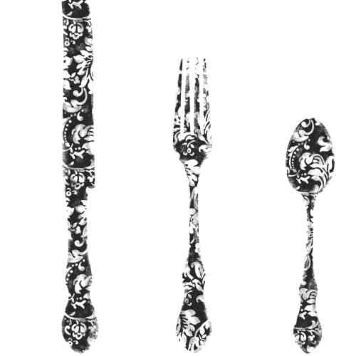 Stickere decorative GOOD TIMES SILVERWARE | 8,25 cm x 114,3 cm