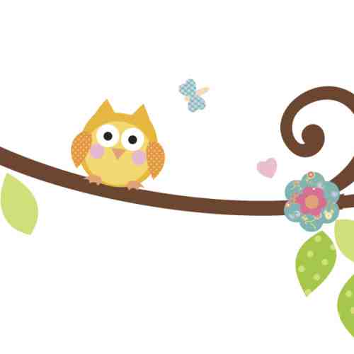 Stickere HAPPI SCROLL BRANCH | 4 colite de 25,4 cm x 45,7 cm