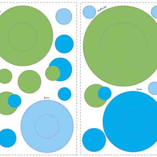 Stickere WALLPOCKETS BLUE | 4 colite de 25,4 cm x 45,7 cm