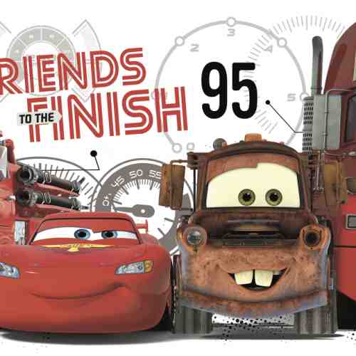 Sticker gigant CARS 2 FRIENDS to the FINISH | 1 colita de 45,7 cm x 101,6 cm