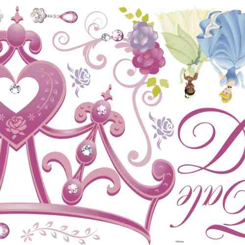 Sticker gigant Coroana Printeselor DISNEY | 1 colita de 45,7 cm x 101,6 cm