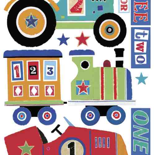 Sticker gigant TRANSPORTATION | 4 colite de 25,4 cm x 45,7 cm